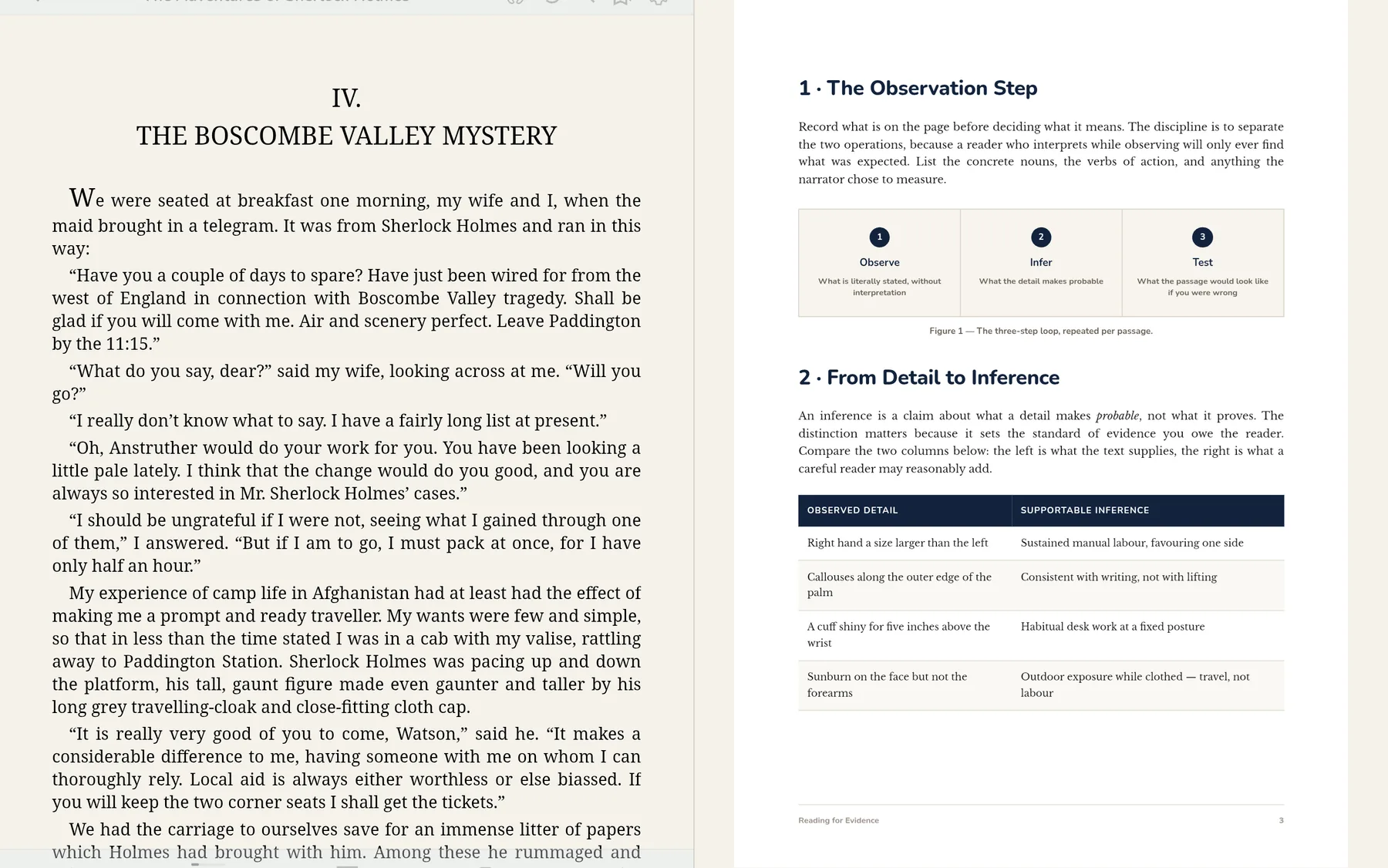 GemReader on a tablet with an EPUB novel and a lecture PDF open side by side